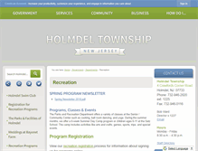 Tablet Screenshot of holmdelrec.com